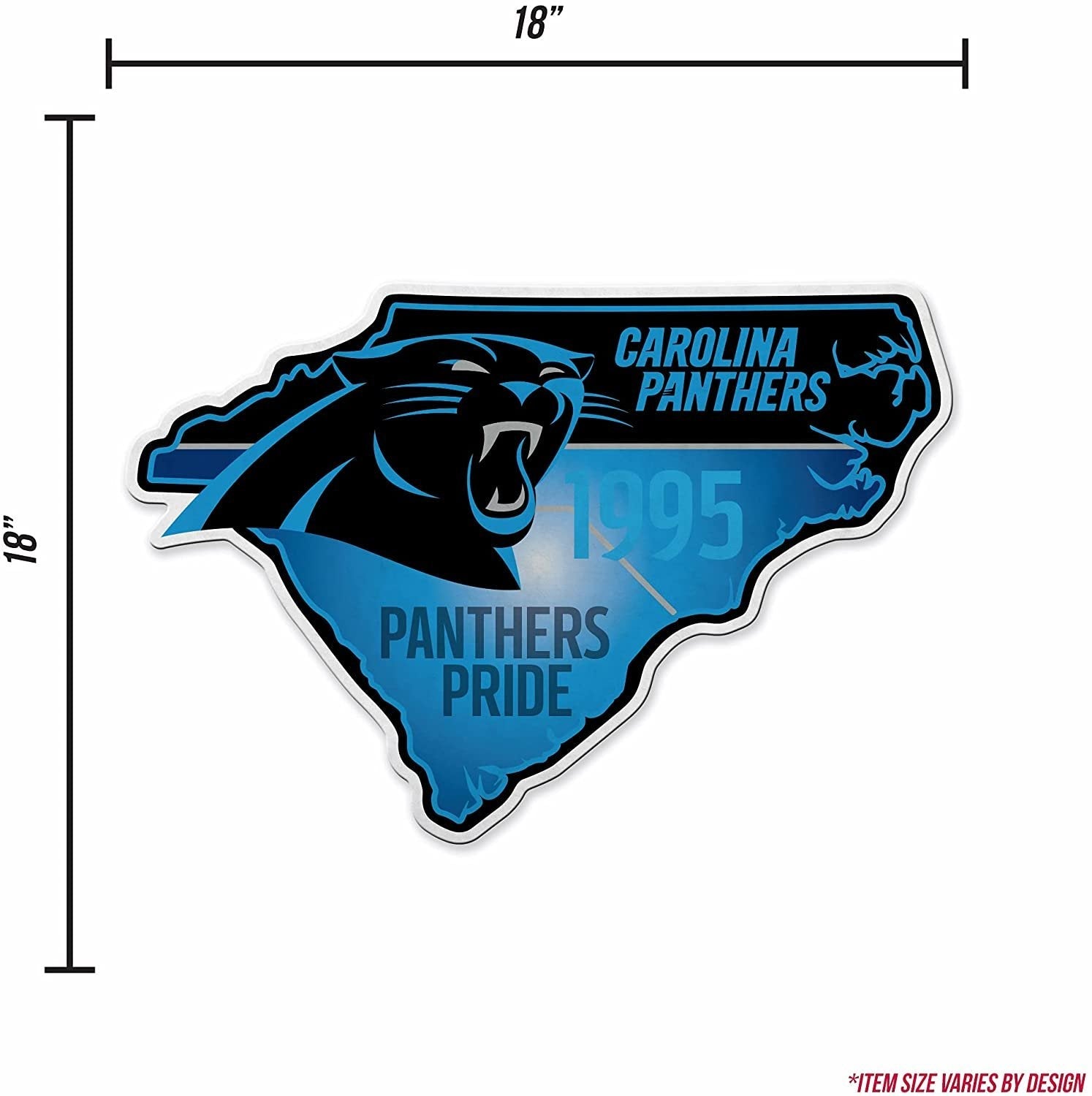 Carolina Panthers Pennant State Shape 18 Inch Soft Felt 4