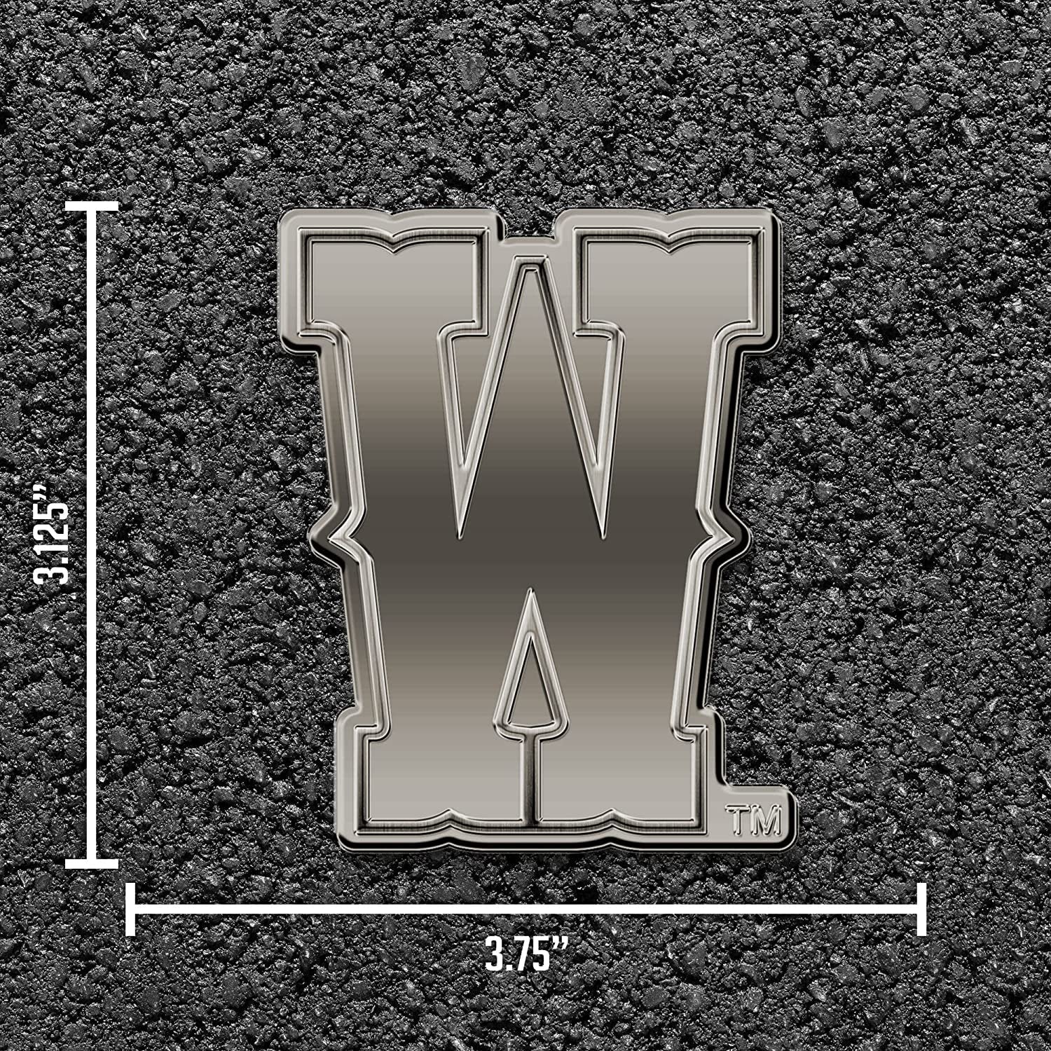 University of Wyoming Cowboys Solid Metal Auto Emblem Antique Nickel for Car/Truck/SUV 4