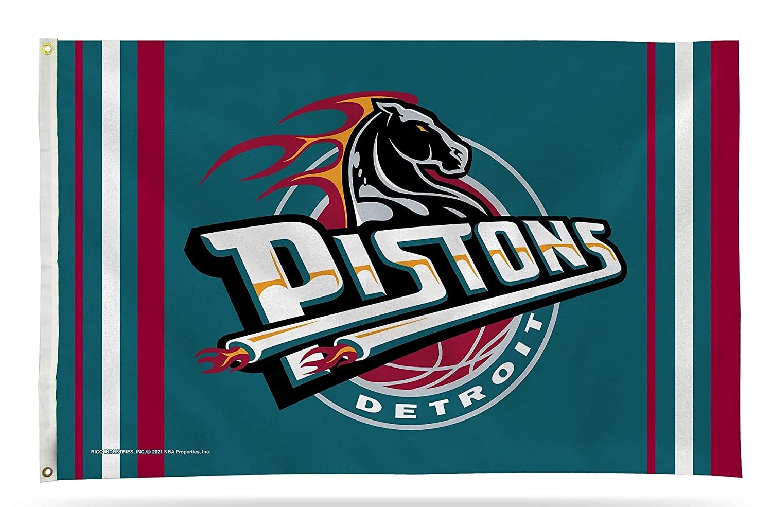 Detroit Pistons Flag Banner 3x5 Retro Design Premium with Metal Grommets Outdoor House Basketball 1