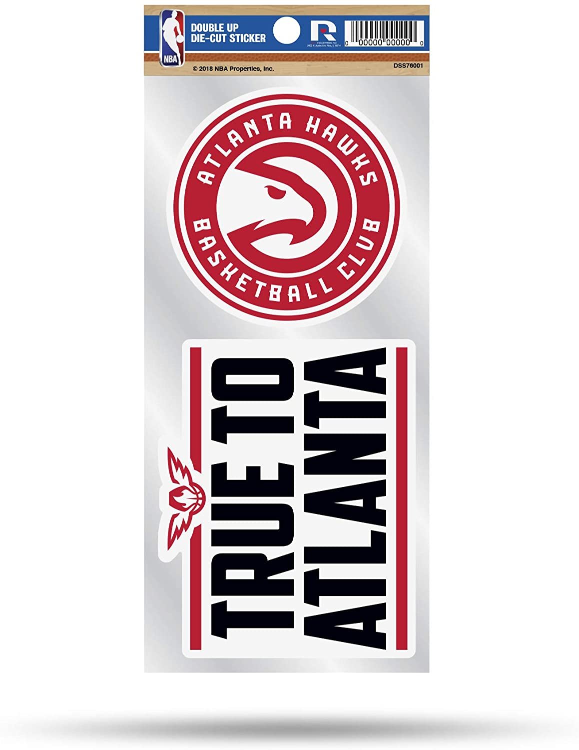 Atlanta Hawks Double Up Die Cut 2-Piece Sticker Sheet