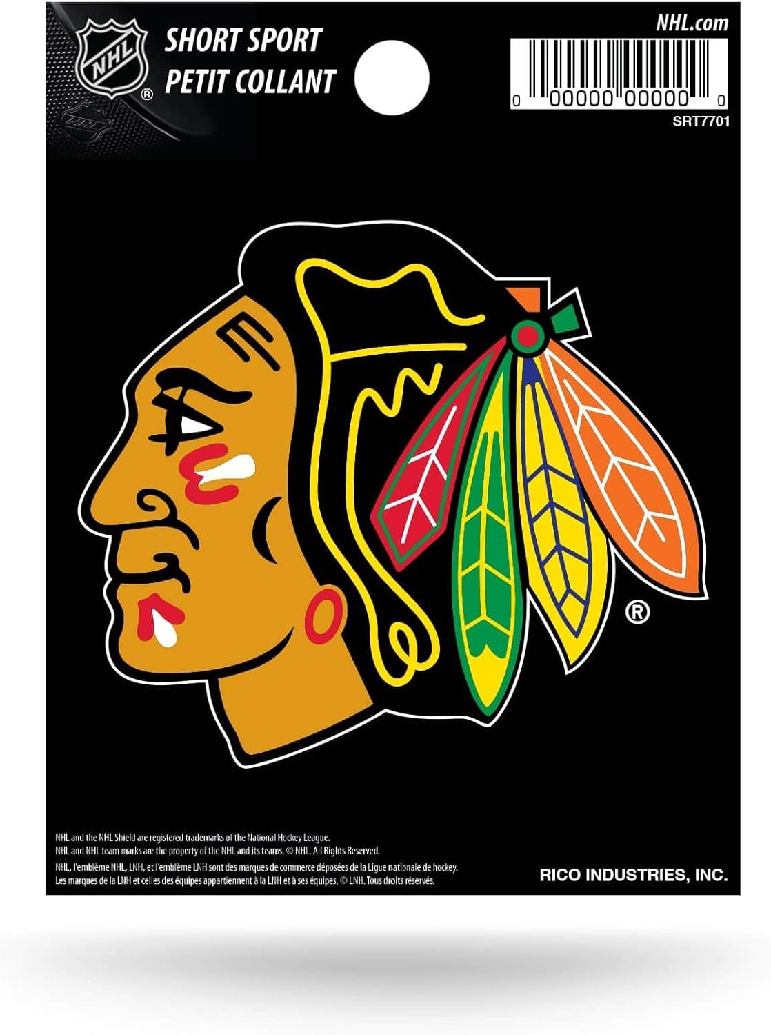Chicago Blackhawks 3 Inch Decal Sticker, Flat Vinyl, Die Cut, Full Adhesive Backing