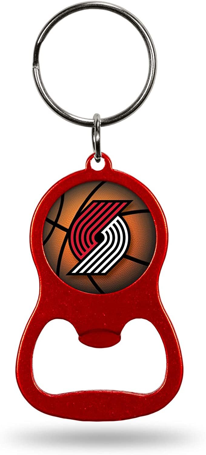 Portland Trail Blazers Premium Solid Metal Bottle Opener Keychain, Key Ring, Team Color