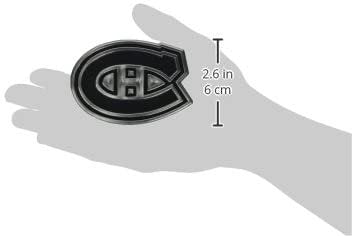 Montreal Canadiens Auto Emblem, Plastic Molded, Silver Chrome Color, Raised 3D Effect, Adhesive Backing 5
