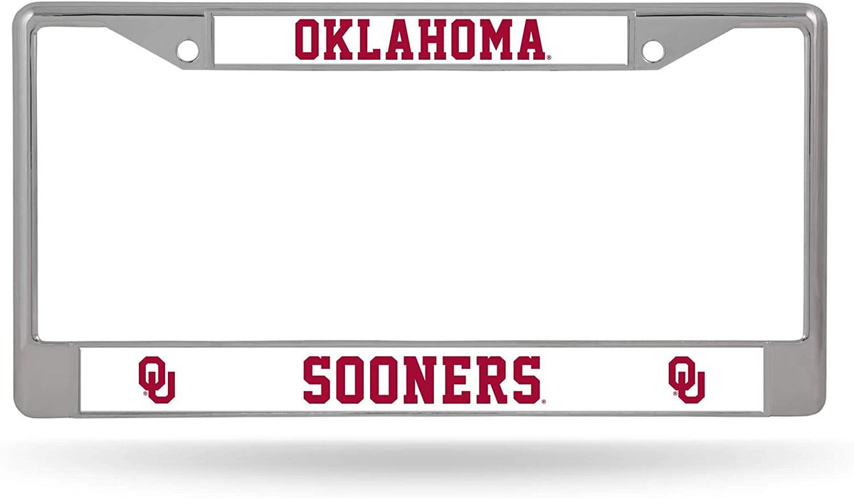 Oklahoma Sooners Chrome License Plate Frame University of