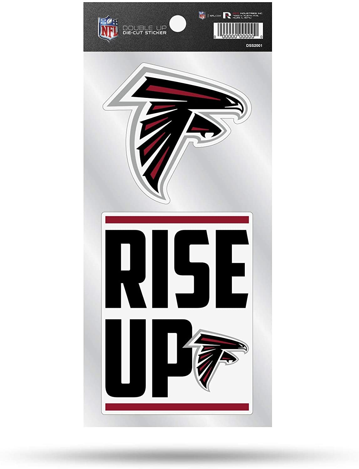 Atlanta Falcons Double Up Die Cut 2-Piece Sticker Sheet