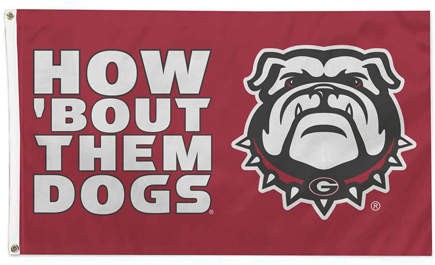 University of Georgia Bulldogs Flag Banner 3x5 Feet Metal Grommets Slogan Design 1