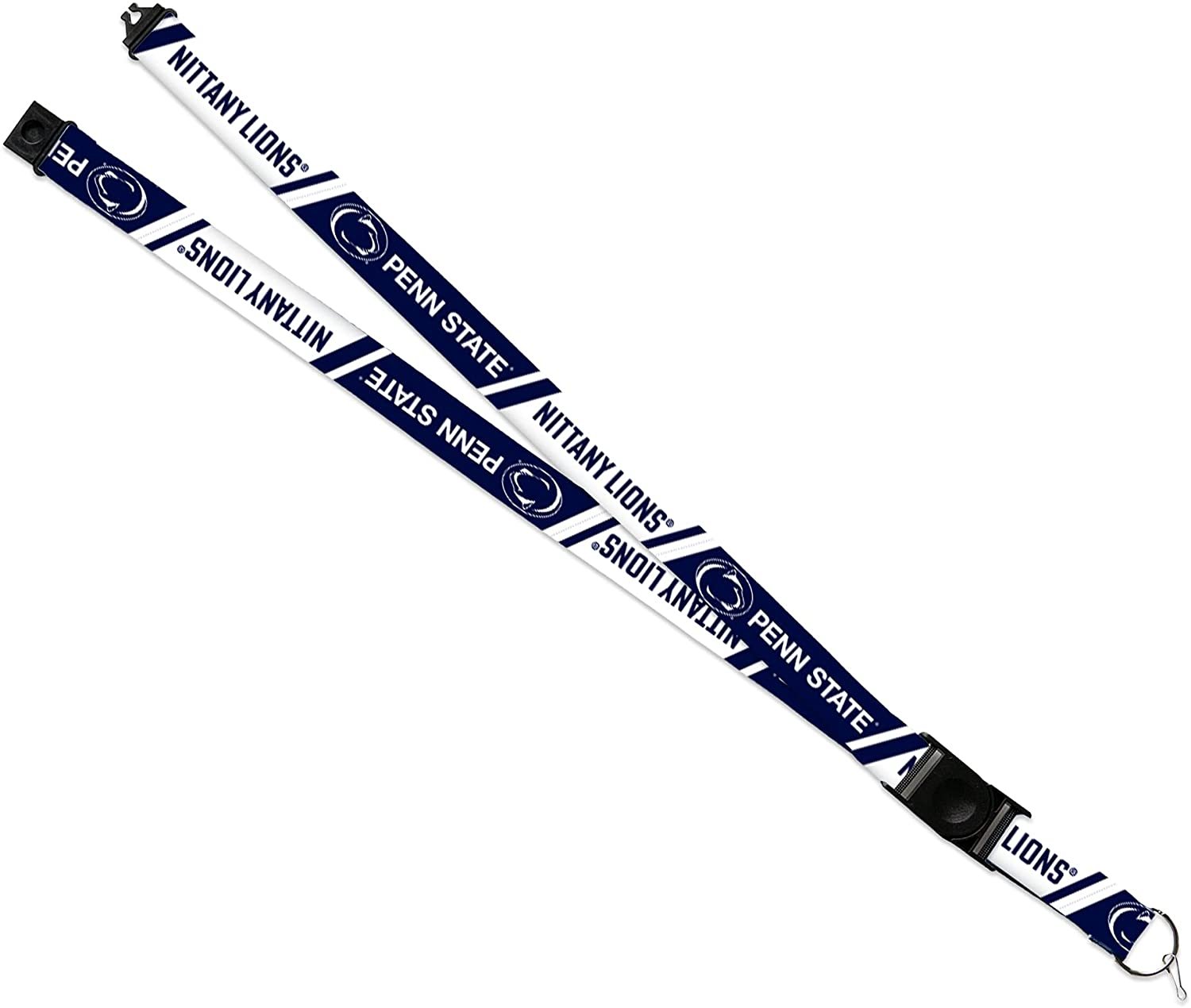 Penn State University Nittany Lions Lanyard Keychain Double Sided 18 Inch Button Clip Safety Breakaway 1