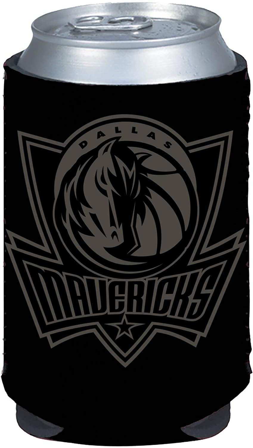 Dallas Mavericks 2-Pack Tonal Black Design 12oz CAN Neoprene Beverage Insulator Holder Cooler Basketball 1
