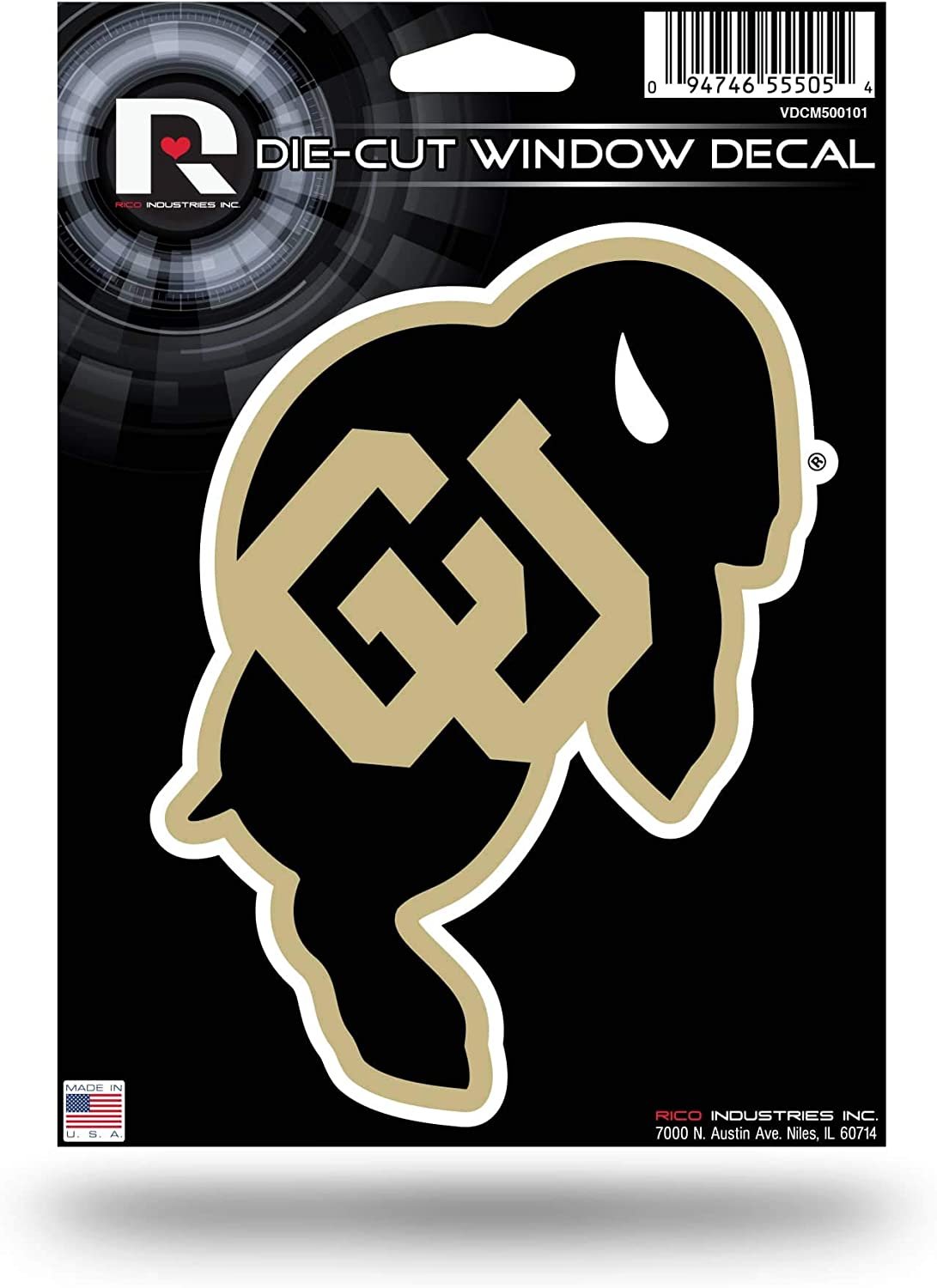 University of Colorado Buffaloes 5 Inch Decal Sticker Flat Vinyl Die Cut Full Adhesive Backing