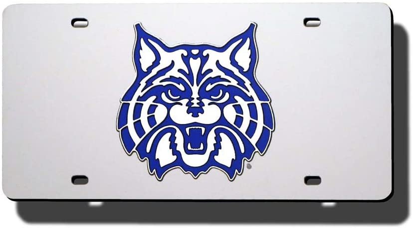 University of Arizona Wildcats Premium Laser Cut Tag License Plate, Mascot, Mirrored Acrylic Inlaid, 12x6 Inch 1