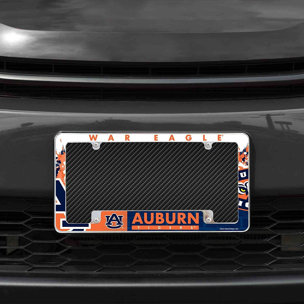 Rico Industries NFL Football Kansas City Chiefs 2024 Super Bowl LVIII Champions 12" x 6" Chrome All Over Automotive License Plate Frame for Car/Truck/SUV
