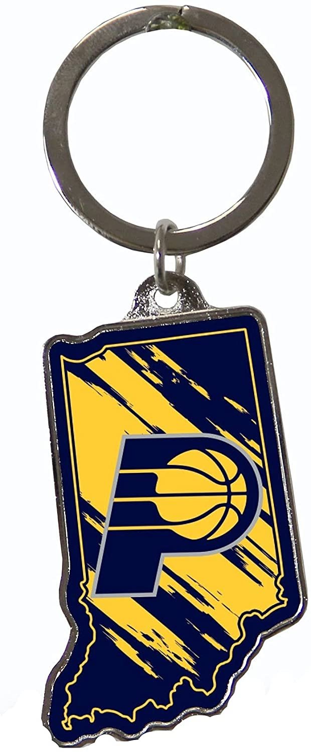 Indiana Pacers, Metal Keychain, Shape Cut, Team State Shaped 1
