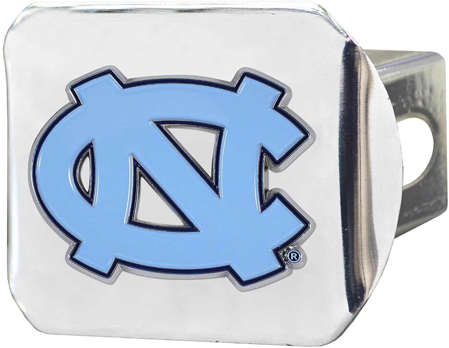 North Carolina Tar Heels Hitch Cover Solid Metal with Raised Color Metal Emblem 2" Square Type III University of