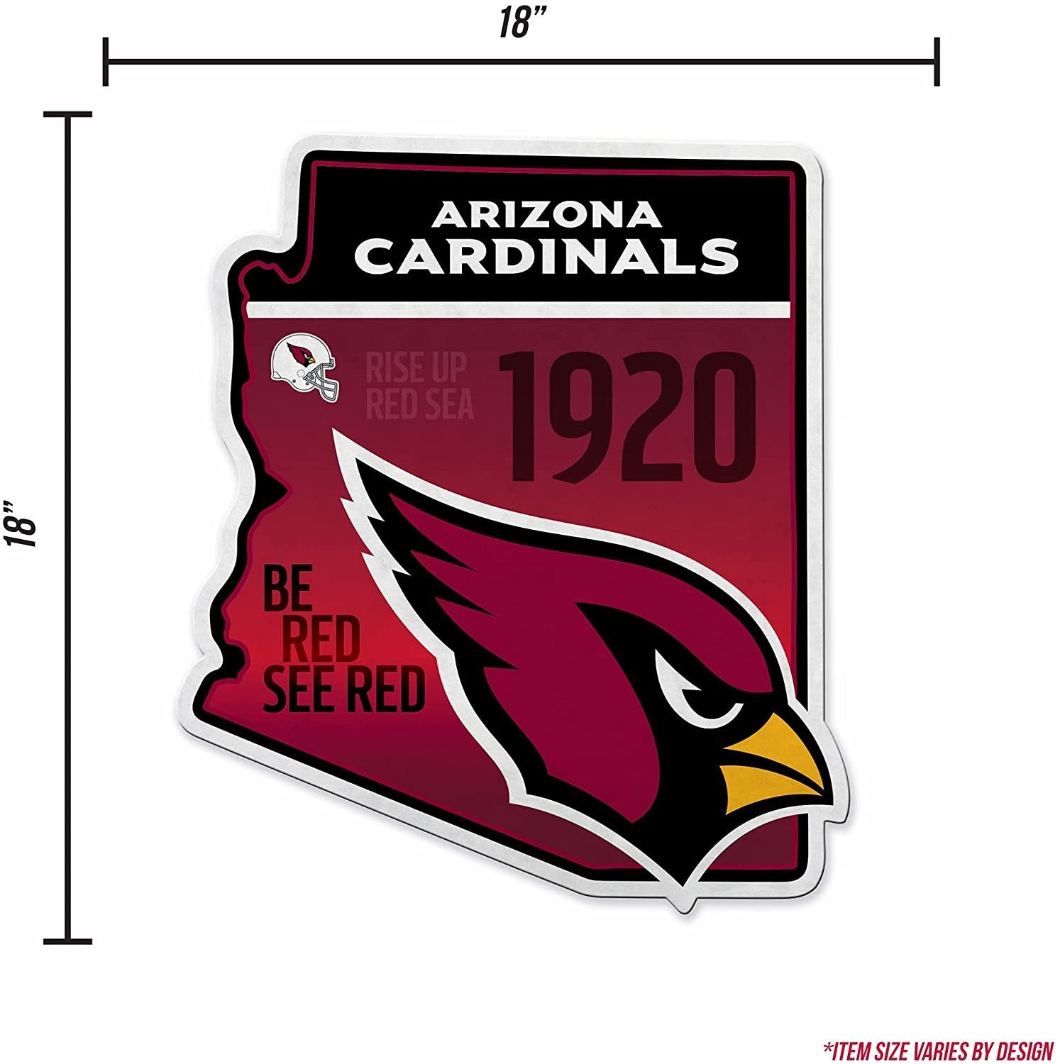 Arizona Cardinals Pennant State Shape 18 Inch Soft Felt 5
