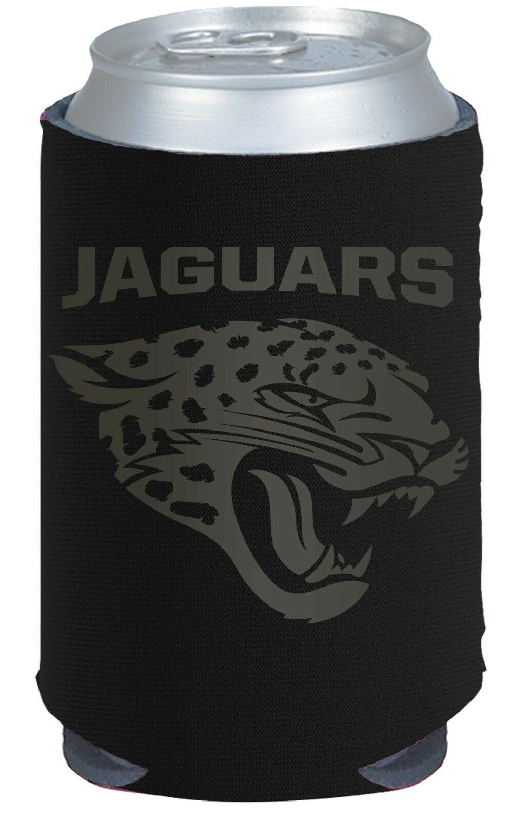 Jacksonville Jaguars 2-Pack Black Tonal CAN Neoprene Beverage Insulator Football 1