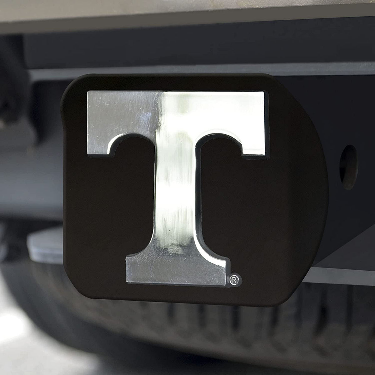 University of Tennessee Volunteers Solid Metal Hitch Cover, Black, 2" Square Type III Hitch Cover