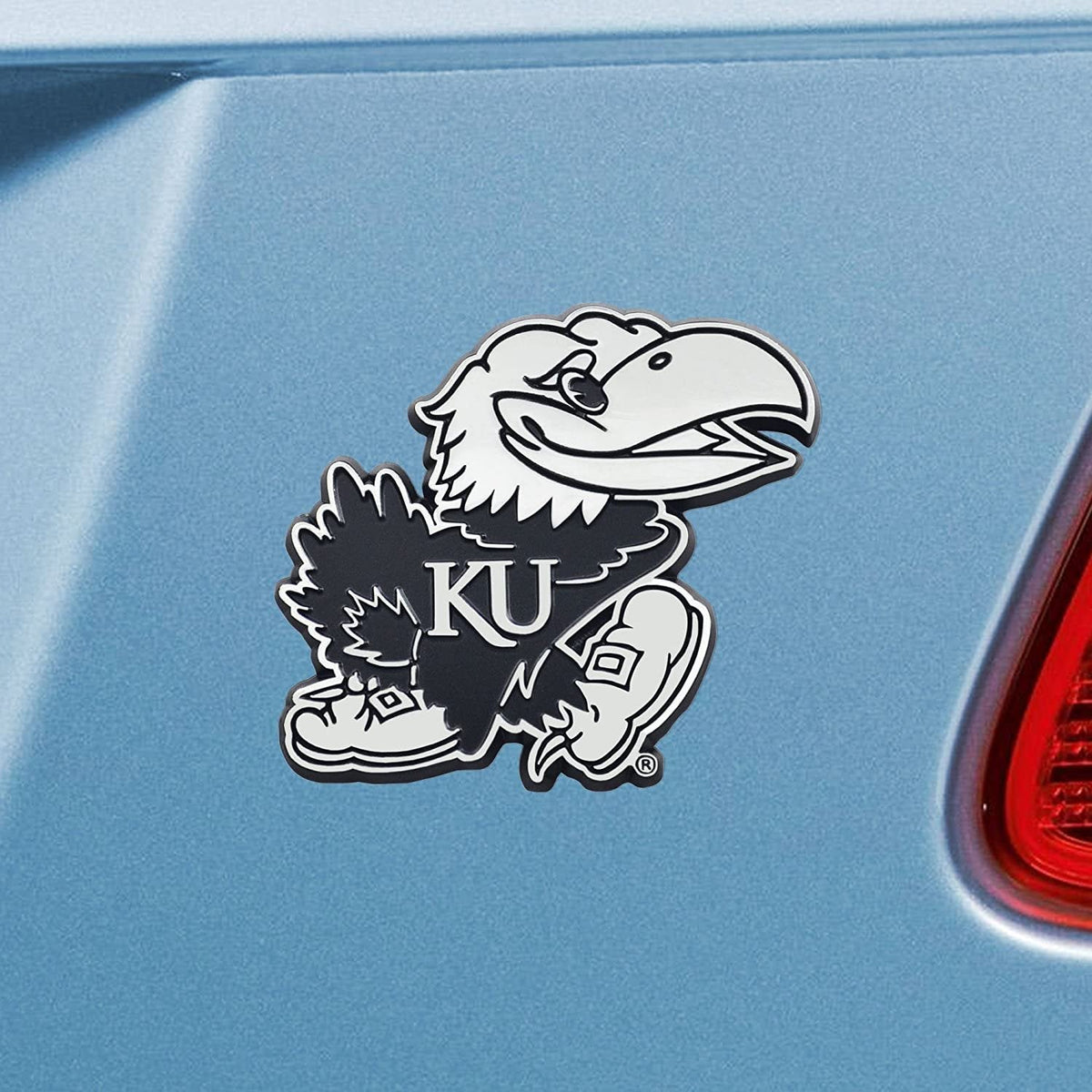 University of Kansas Jayhawks Solid Metal Auto Emblem