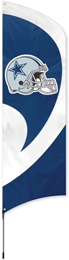 Dallas Cowboys Tall Team Flag Tailgating Flag Kit 8.5 x 2.5 feet with Pole
