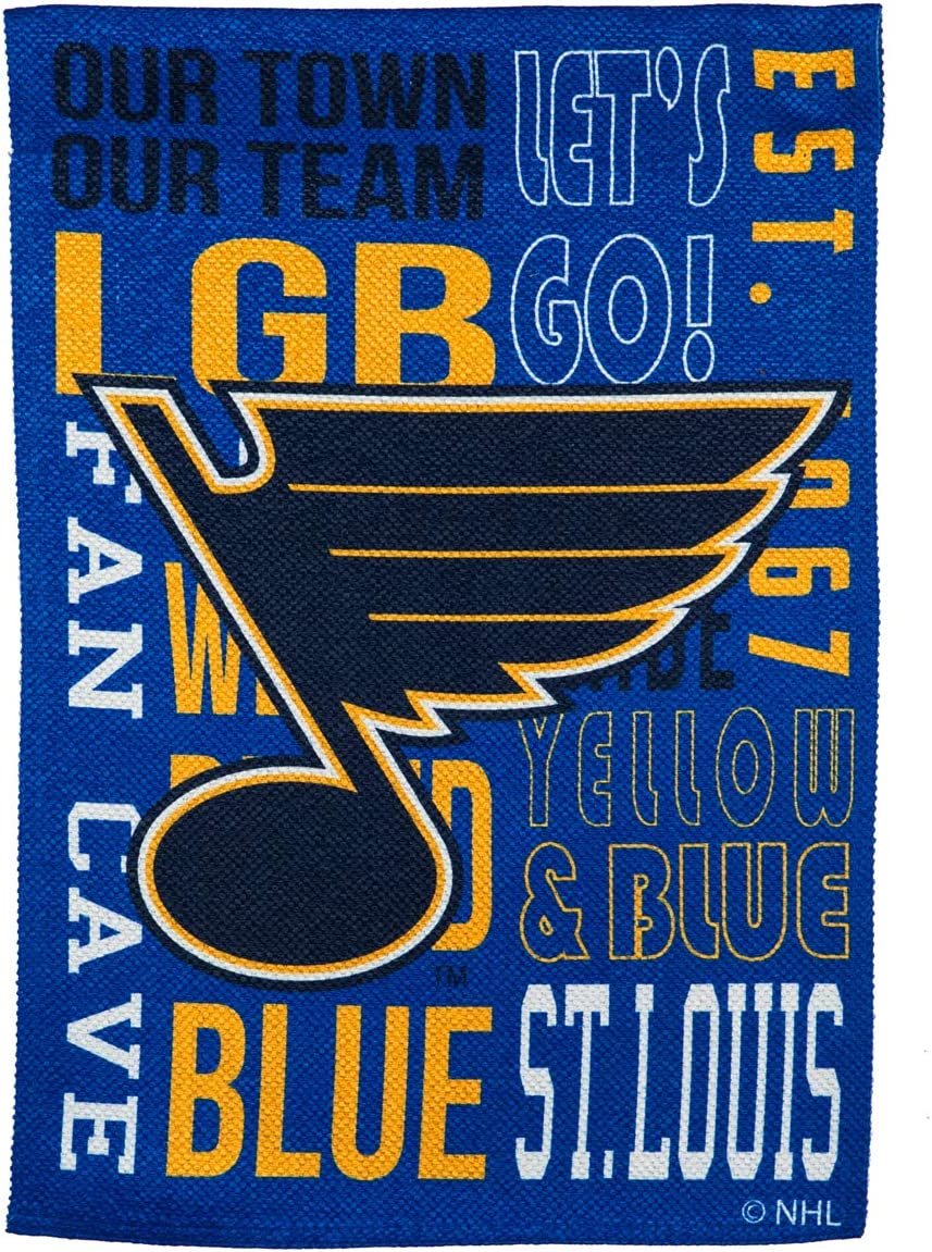 St Louis Blues Garden Flag Double Sided Fan Rules Design 13x18 Inch 3
