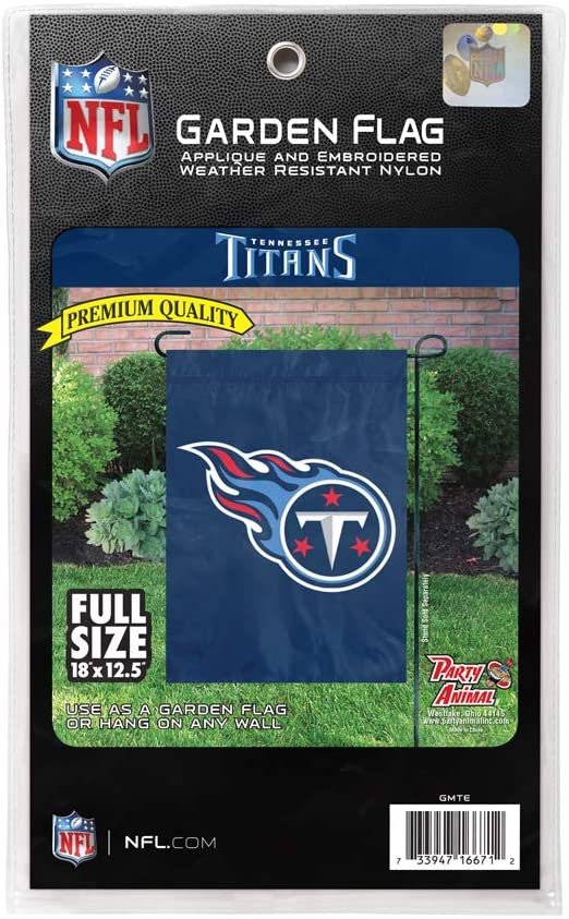 Tennessee Titans Premium Garden Flag Banner Applique Embroidered 12.5x18 Inch 4