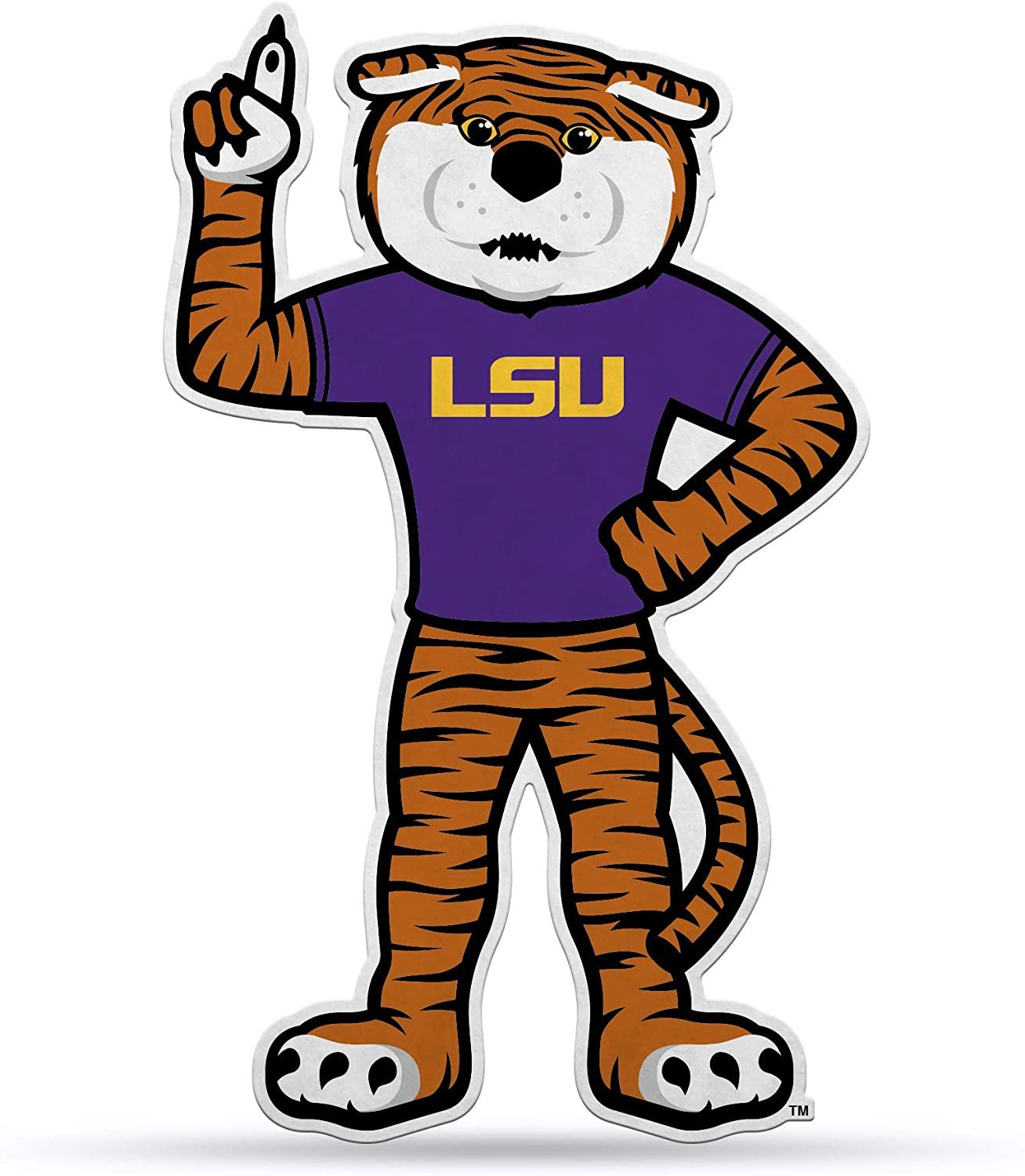 LSU Tigers Pennant Mascot Design 18 Inch Felt Louisiana State University
