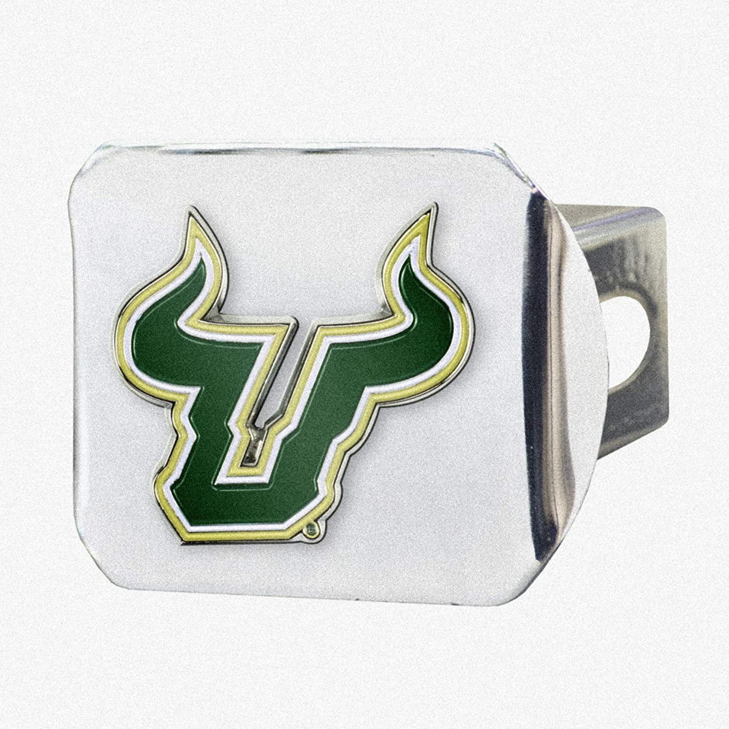 South Florida Bulls USF  Hitch Cover Solid Metal Color Emblem 2" Square Type III University of
