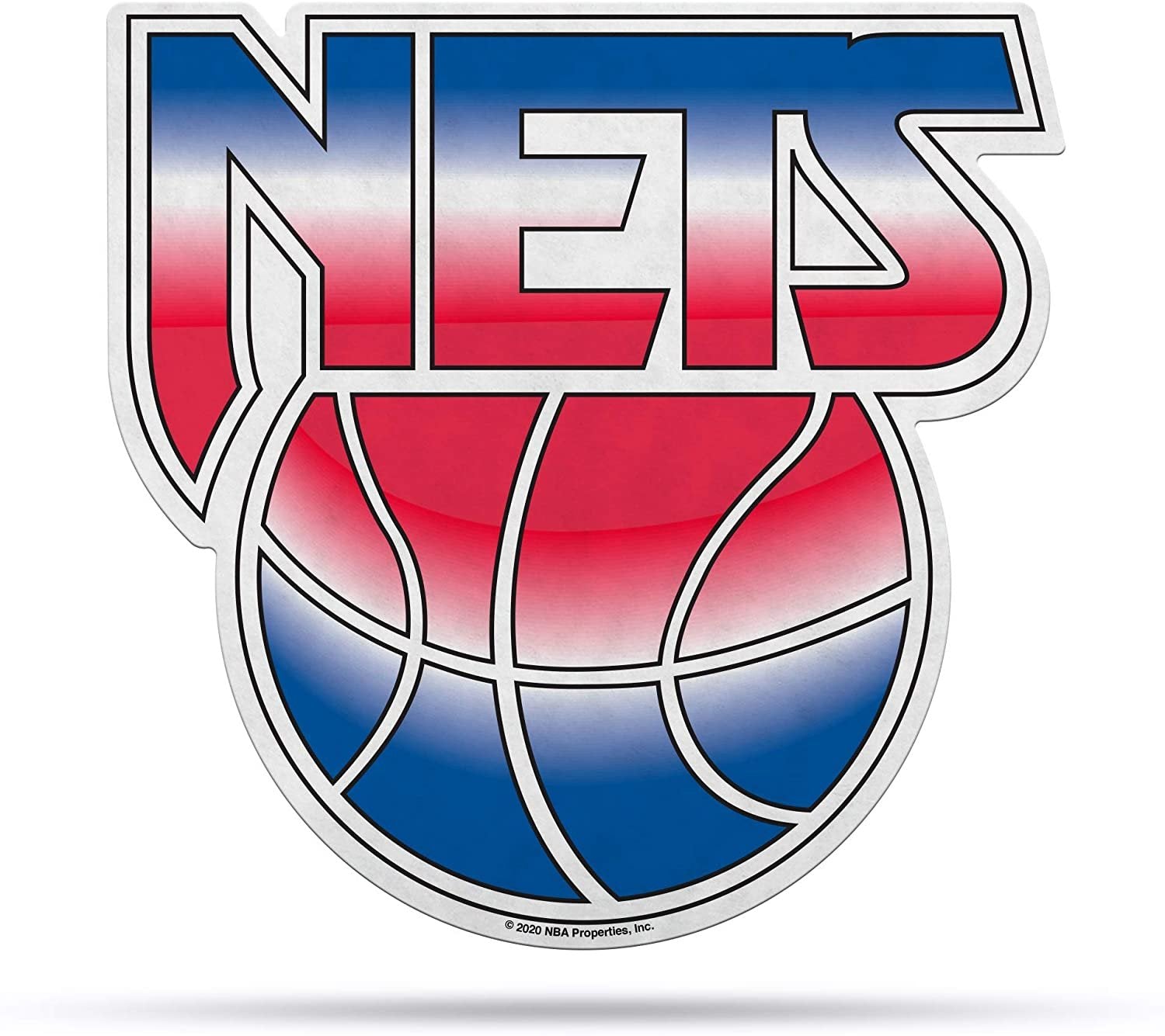 NBA Brooklyn Nets NBA Retro Shape Cut Pennant, Team color, Item footprint: 18" x 18" 1