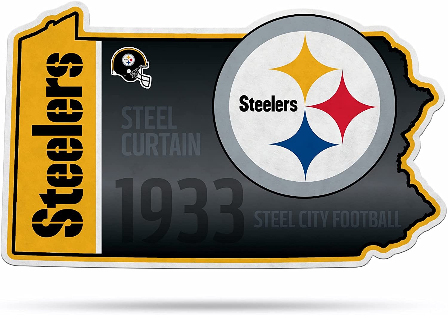 Pittsburgh Steelers Pennant State Shape 18 Inch Soft Felt