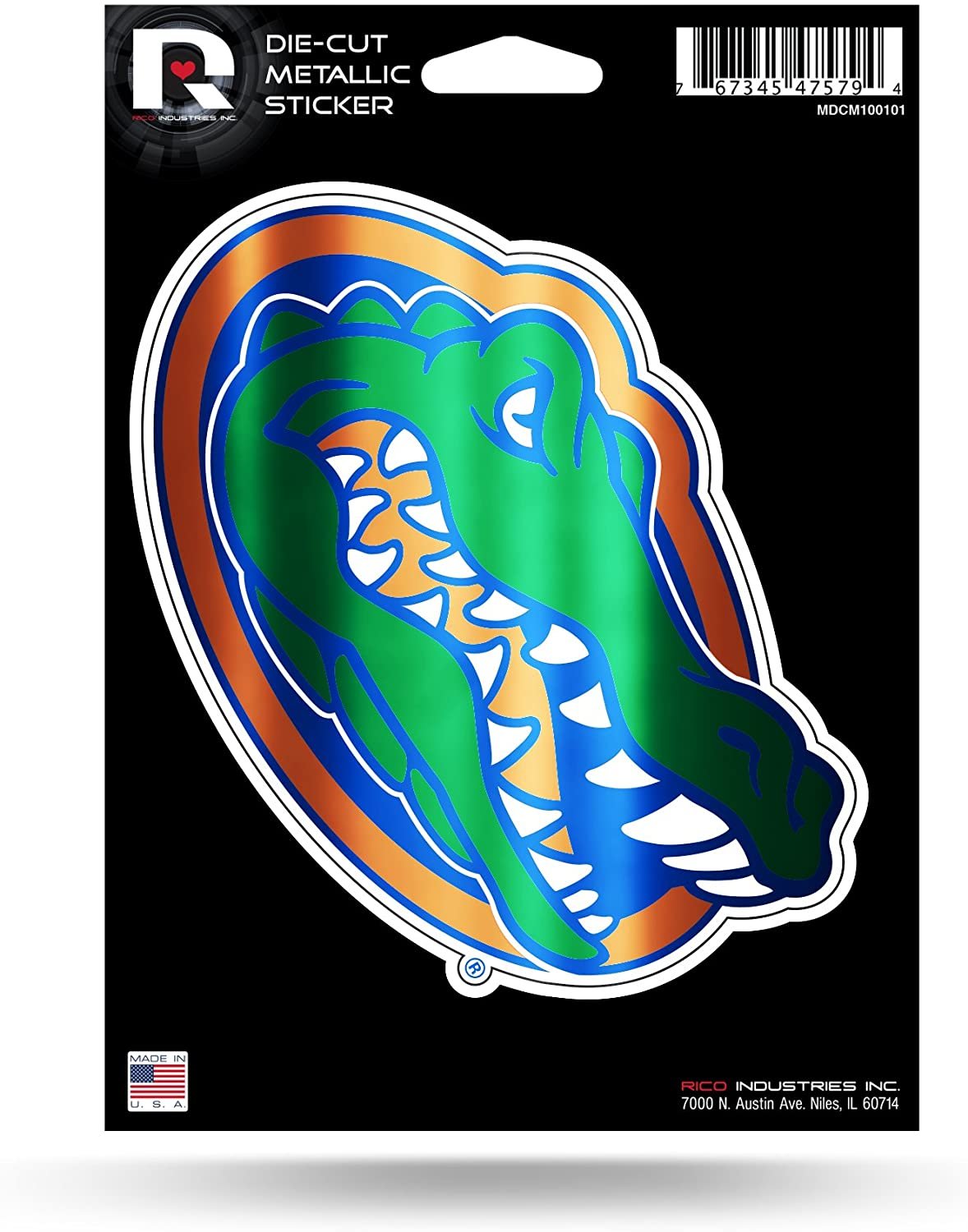 University of Florida Gators 5 Inch Die Cut Shimmer Metallic Decal Sticker Flat Vinyl 1