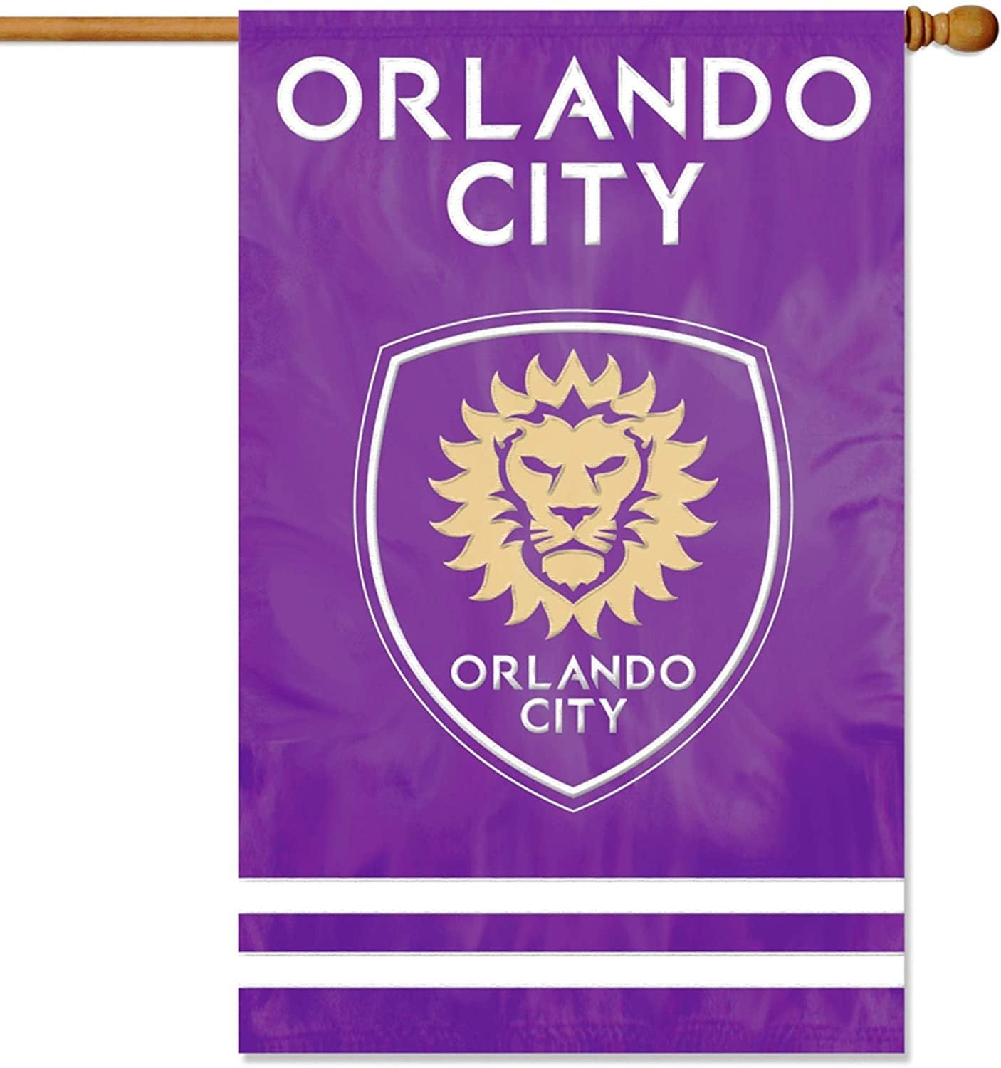 Orlando City SC Premium 2-Sided 28x44 Banner Applique & Embroidered House Flag 1