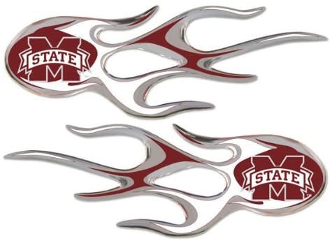 Mississippi State Bulldogs 2-pack Flame Flames Auto Decal Emblem University of 1