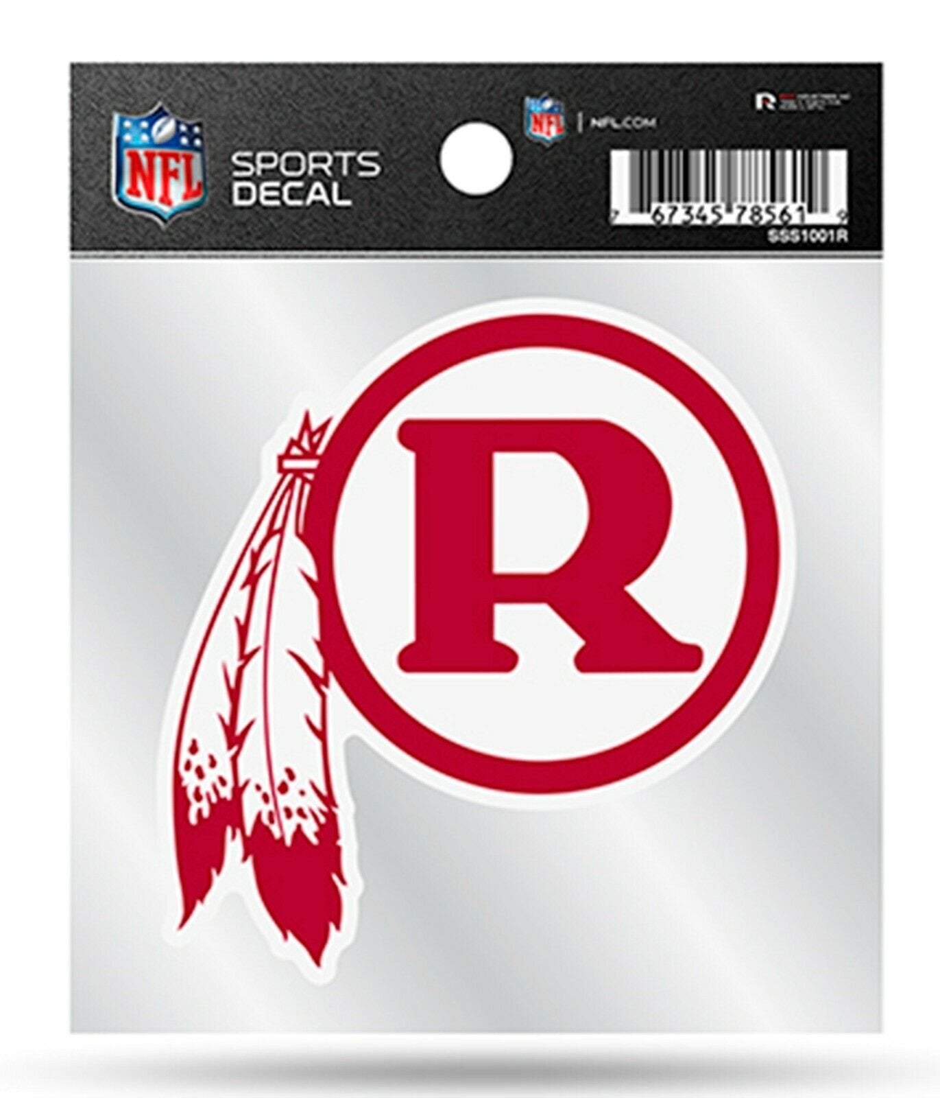 Washington Redskins Retro Logo Premium 4x4 Decal Clear Backing Sticker Football 1