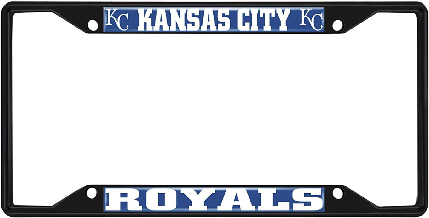Fan Mats 31307: Kansas City Royals Metal License Plate Frame Black Finish