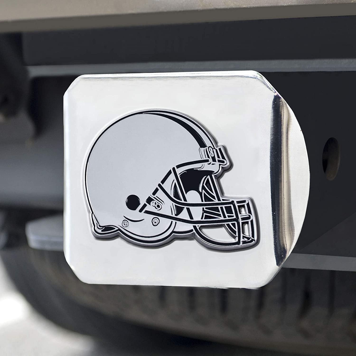 Cleveland Browns Hitch Cover Solid Metal with Raised Chrome Metal Emblem 2" Square Type III 2