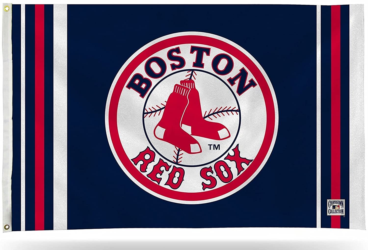 Boston Red Sox Flag Banner Retro Round Logo Design 3x5 Premium with Metal Grommets Outdoor House Baseball 1