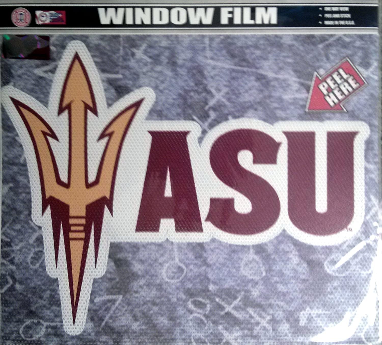 Arizona State University Sun Devils 12 Inch Perforated Window Film Decal Sticker One Way Vision
