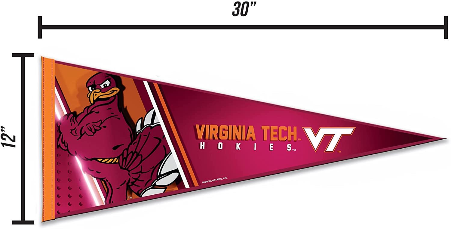 Virginia Tech Hokies Soft Felt Pennant, Primary Design, 12x30 Inch, Easy To Hang 4