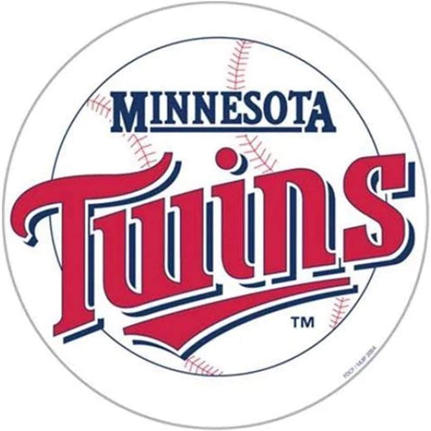 Minnesota Twins 12" Round Magnet Retro Logo Vinyl Auto Home Heavy Duty Baseball 1