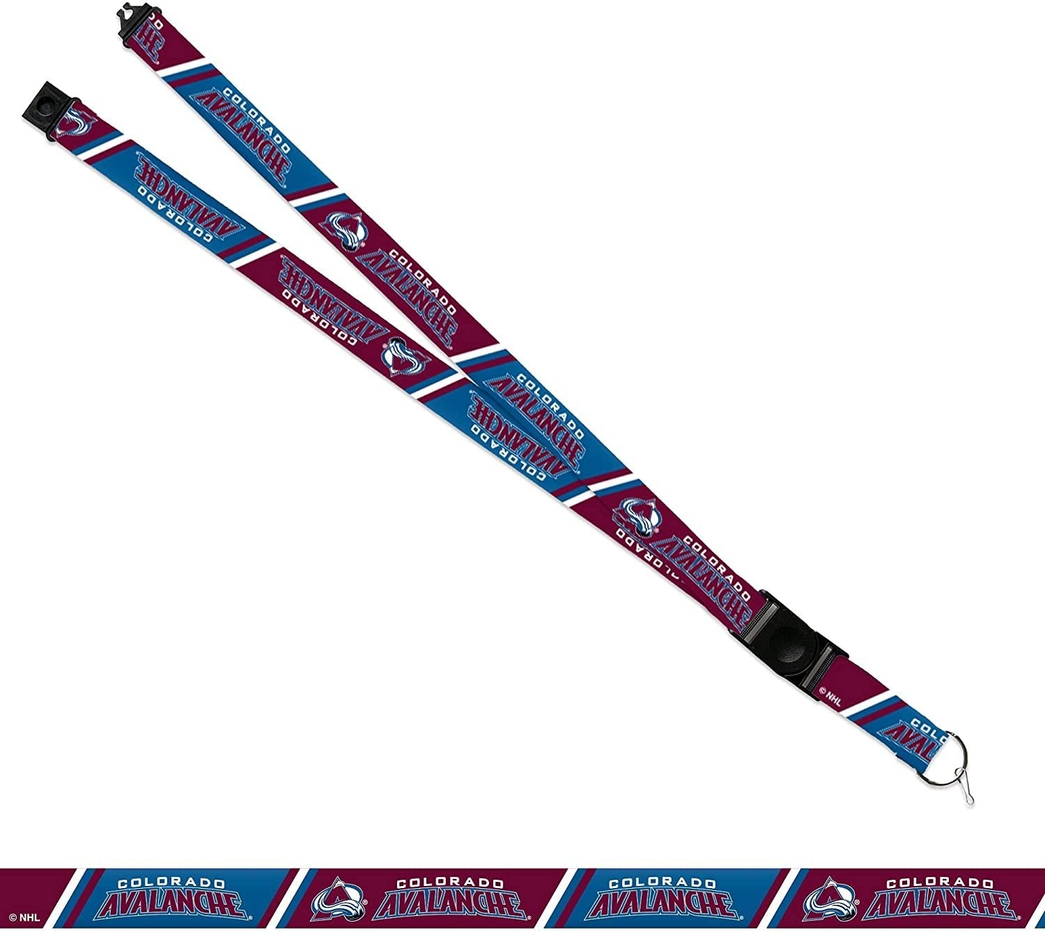 Rico Industries NHL Colorado Avalanche Lanyard Officially Licensed - Double Sided Print, Great for Any Fan & Student. Detachable Buckle. Safe, Functional, and Light Weight