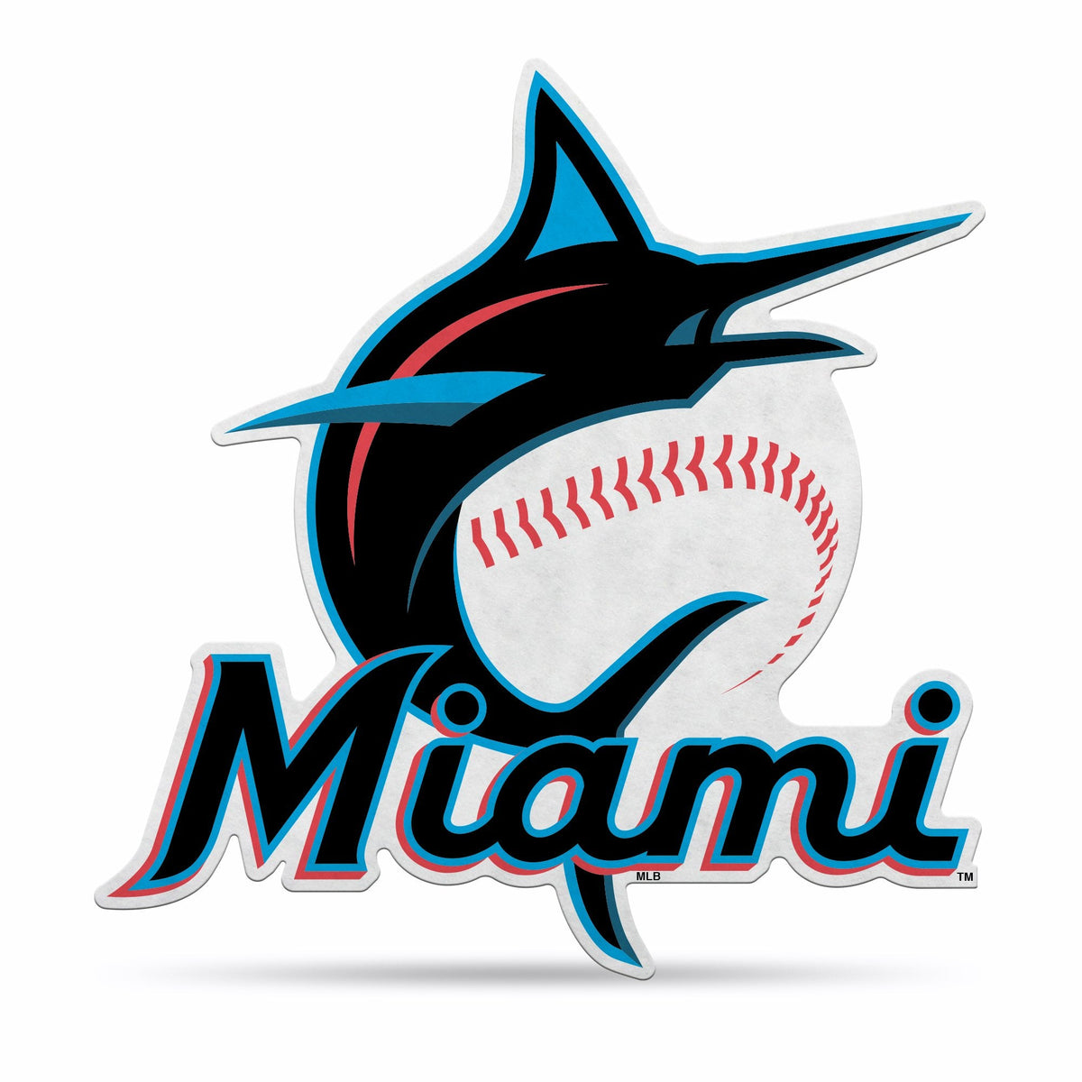 Miami Marlins Pennant Shape Cut Primary Logo Design 1