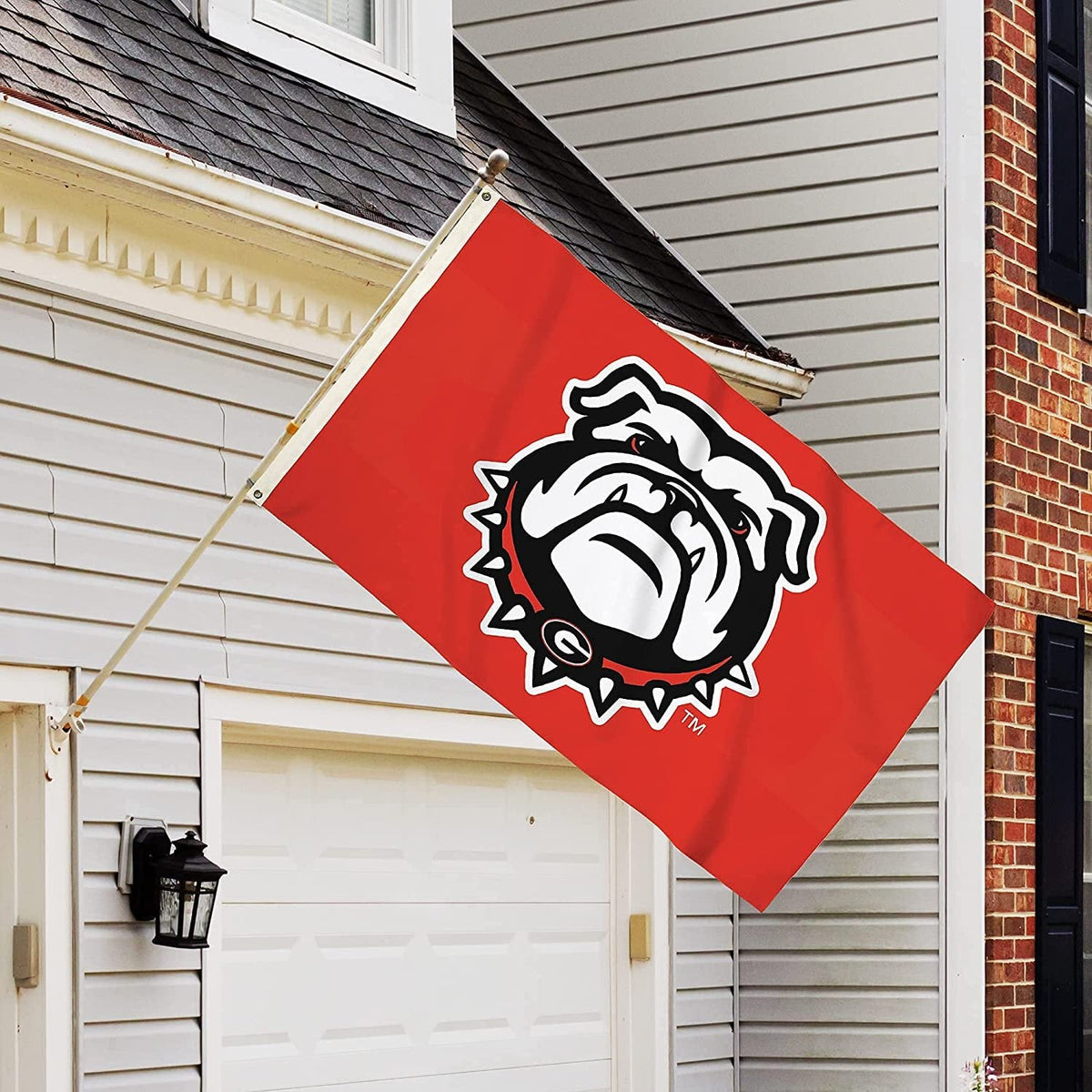 University of Georgia Bulldogs Premium 3x5 Feet Flag Banner, Mascot Logo Design, Metal Grommets, Outdoor Use, Single Sided