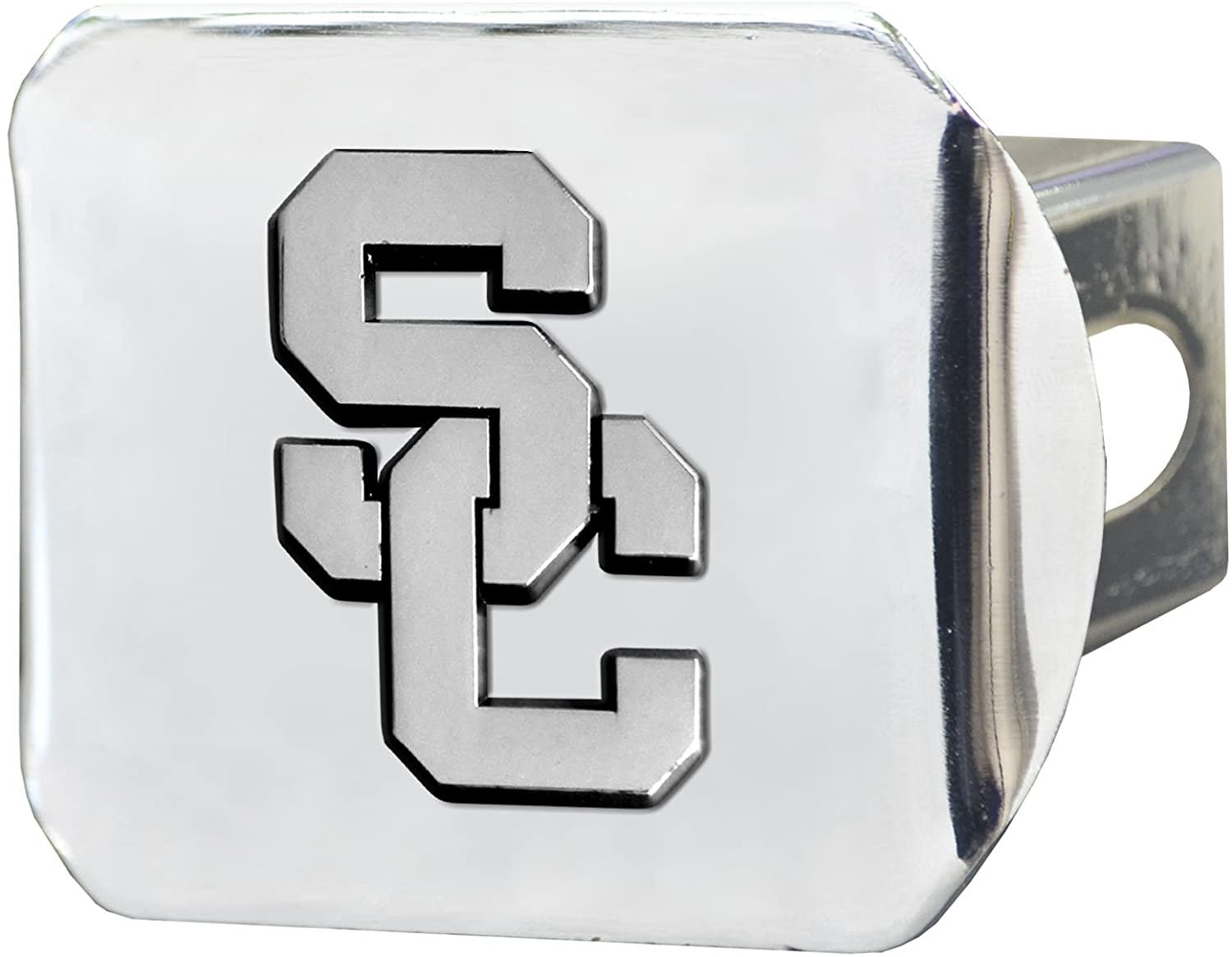 Southern California Trojans USC Hitch Cover Solid Metal with Raised Chrome Metal Emblem 2" Square Type III University of