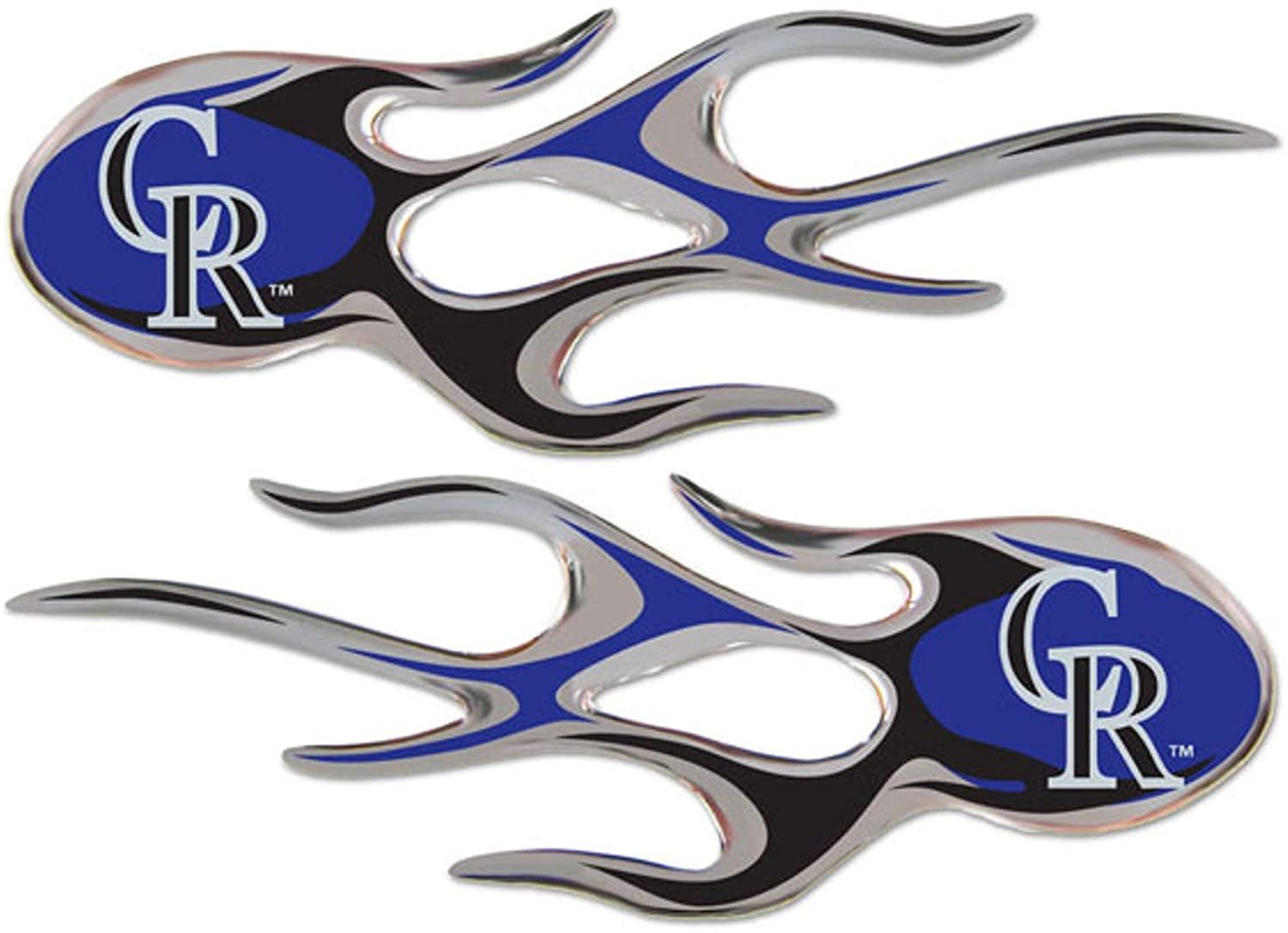 Colorado Rockies Air Puffed Raised Micro Flame Decal Pair Emblem Sticker