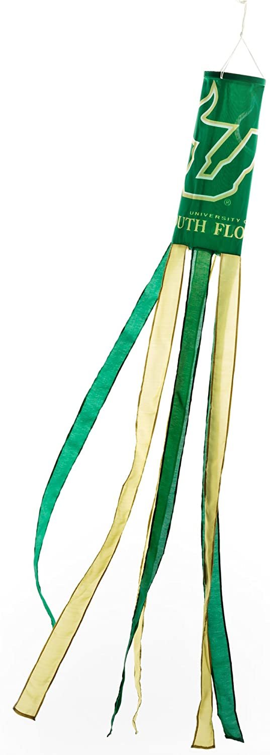 University of South Florida USF Bulls Wind Sock 60" Long Yard Porch Spinner Windsock, Outdoor 1