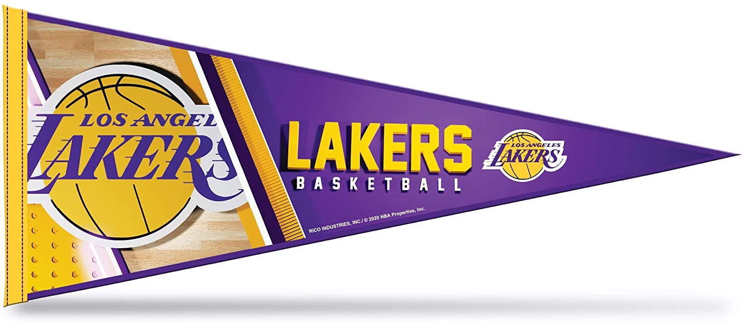 Rico Industries NBA Los Angeles Lakers Soft Felt Pennant, 12 x 30-inches