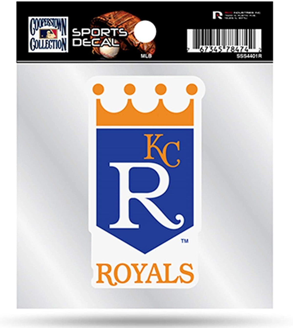 Kansas City Royals Retro Logo Premium 4x4 Decal with Clear Backing Flat Vinyl Auto Home Sticker Baseball 1