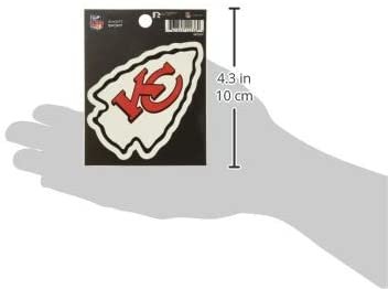 Kansas City Chiefs 3 Inch Decal Sticker, Flat Vinyl Die Cut, Full Adhesive Backing 8