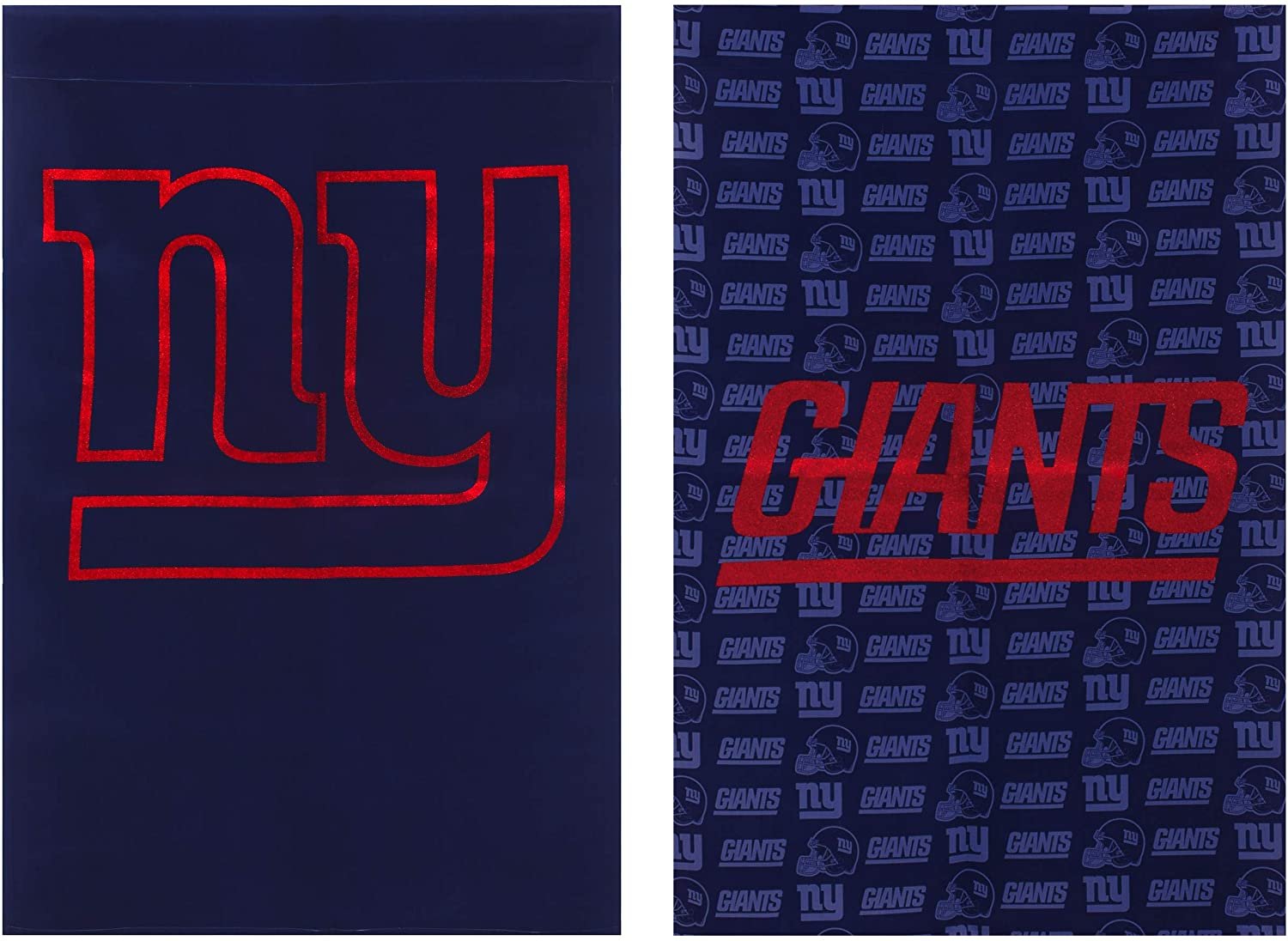 New York Giants Premium Garden Flag Banner, Double Sided, Glitter Style, 13x18 Inch 2