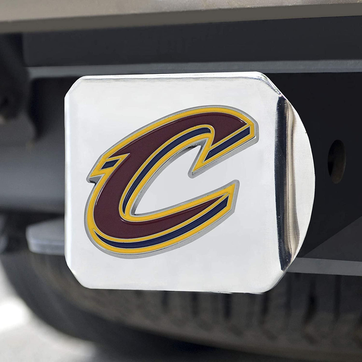Cleveland Cavaliers Hitch Cover Solid Metal with Raised Color Metal Emblem 2" Square Type III
