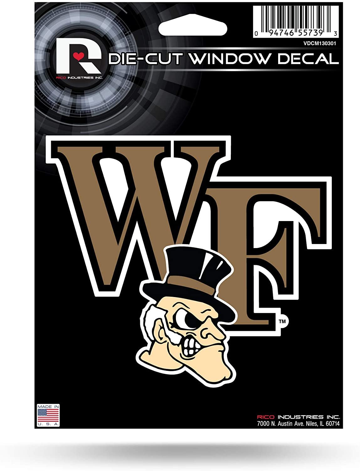 Wake Forest University Demon Deacons 5 Inch Die Cut Flat Vinyl Decal Sticker Adhesive Backing